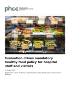 Evaluation drives mandatory healthy food policy for hospital staff and visitors