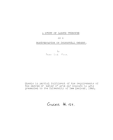 A study of labour turnover as a manifestation of industrial unrest
