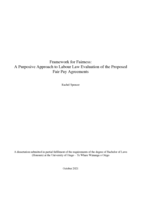 Framework for fairness: a purposive approach to labour law evaluation of the proposed Fair Pay Agreements