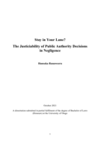 Stay in your lane? The justiciability of public authority decisions in negligence