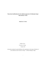 Theoretical justifications for the judicial approach to problematic super discretionary trusts