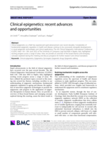 Clinical epigenetics: recent advances and opportunities