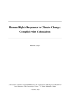 Human rights responses to climate change: complicit with colonialism