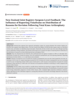 New Zealand Joint Registry Surgeon-Level Feedback: The Influence of Reporting Timeframe on Distribution of Reasons for Revision Following Total Knee Arthroplasty