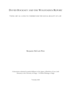David Hockney and the Wolfenden Report:  Using art as a lens to understand the social reality of law