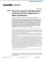Quantum granular-ball generation methods and their application in KNN classification