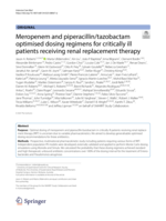 Meropenem and piperacillin/tazobactam optimised dosing regimens for critically ill patients receiving renal replacement therapy