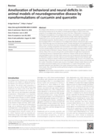 Amelioration of behavioral and neural deficits in animal models of neurodegenerative disease by nanoformulations of curcumin and quercetin