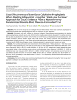 Cost-effectiveness of low dose colchicine prophylaxis when starting allopurinol using the "start-low go-slow" approach for gout: evidence from a non-inferiority randomised double-blind placebo-controlled trial