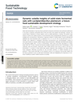 Dynamic Volatile Insights of Solid-State Fermented Oats with Lactiplantibacillus plantarum: A Future Food Sustainable Development Strategy