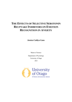 The Effects of Selective Serotonin Reuptake Inhibitors on Emotion Recognition in Anxiety