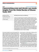 Characterising acute and chronic care needs: insights from the Global Burden of Disease Study 2019