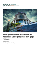 New government document on hazards: Good progress but gaps remain