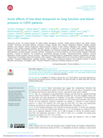 Acute effects of low dose bisoprolol on lung function and blood pressure in COPD patients