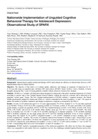 Nationwide Implementation of Unguided Cognitive Behavioral Therapy for Adolescent Depression: Observational Study of SPARX