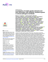 Investigation of mobile genetic elements and their association with antibiotic resistance genes in clinical pathogens worldwide