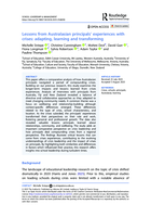 Lessons from Australasian principals’ experiences with crises: adapting, learning and transforming