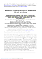 A two-fluid solar-wind model with intermittent Alfvénic turbulence
