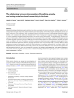 The relationship between interoception of breathing, anxiety, and resting-state functional connectivity in the brain