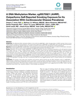A DNA Methylation Marker, cg05575921 (AHRR), Outperforms Self-Reported Smoking Exposure for Its Association With Cardiovascular Disease Prevalence