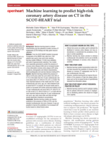 Machine learning to predict high-risk coronary artery disease on CT in the SCOT-HEART trial