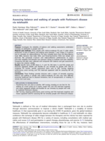 Assessing balance and walking of people with Parkinson's disease via telehealth