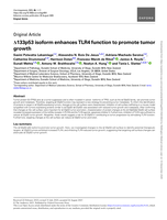 Δ133p53 isoform enhances TLR4 function to promote tumour growth