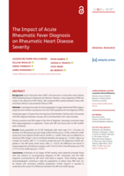 The Impact of Acute Rheumatic Fever Diagnosis on Rheumatic Heart Disease Severity