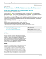 Medications and individual factors associated with serotonin syndrome: a protocol for an overview of reviews