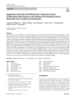 Application of the New 2023 World Heart Federation Criteria to Rheumatic Heart Disease in the Setting of First Episode of Acute Rheumatic Fever: Predictors for Resolution