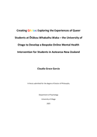 Creating QRelax: exploring the experiences of queer students at Ōtākou Whakaihu Waka - the University of Otago to develop a bespoke online mental health intervention for students in Aotearoa New Zealand