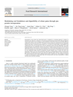 Modulating oral breakdown and digestibility of wheat pasta through pea protein incorporation