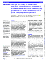 Dosage and safety of transcranial magnetic stimulation and transcranial direct current stimulation for managing patients with chronic musculoskeletal pain: a scoping review protocol