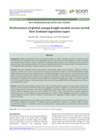 Performance of global canopy height models across varied New Zealand vegetation types