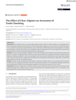 The Effect of Clear Aligners on Awareness of Tooth Clenching