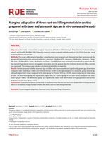 Marginal adaptation of three root-end filling materials in cavities prepared with laser and ultrasonic tips: an in vitro comparative study