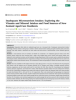 Inadequate Micronutrient Intakes: Exploring the Vitamin and Mineral Intakes and Food Sources of New Zealand Aged-Care Residents