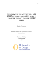 Investigating the activity of a mir-15/107 consensus microRNA mimic in targeted therapy treated NSCLC