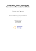 Eliciting patient values, preferences, and circumstances in neurological rehabilitation