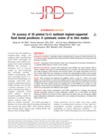 Fit accuracy of 3D printed Co-Cr multiunit implant-supported fixed dental prostheses: A systematic review of in vitro studies