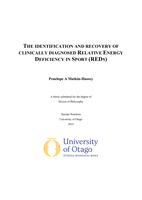 The identification and recovery of clinically diagnosed relative energy deficiency in sport (REDs)