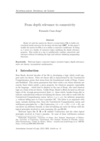 From depth relevance to connexivity