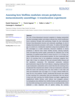Assessing how biofilms modulate stream periphyton metacommunity assemblage: A translocation experiment