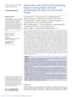 Spontaneous and Unplanned Mass Gathering Events: A Scoping Review of Health Considerations for Riots, Civil Unrest, and Protest