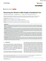 Measuring Dry Mouth in Older People in Residential Care