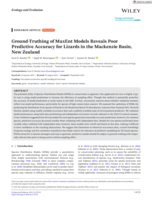 Ground‐Truthing of MaxEnt Models Reveals Poor Predictive Accuracy for Lizards in the Mackenzie Basin, New Zealand