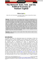 The Network State, Exit, and the Political Economy of Venture Capital