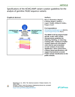 Specifications of the ACMG/AMP variant curation guidelines for the analysis of germline PALB2 sequence variants