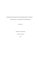 Exploring the generational shift of parenting practices within the  Samoan home: An Aotearoa New Zealand context