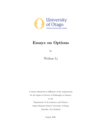 Essays on options